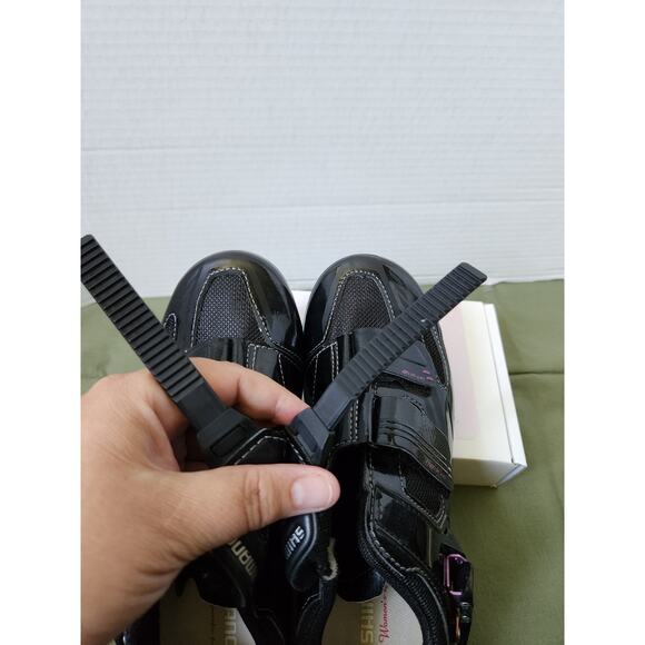 Shimano Women's Cycling Shoes 41 SPD Cleats Ratchet Buckle Road Spin Bike - Picture 6 of 6